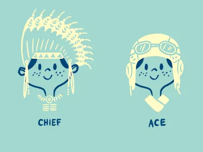 Hey there... ace boy cartoon character chief illustration kid mid century mid century modern ranger retro scout
