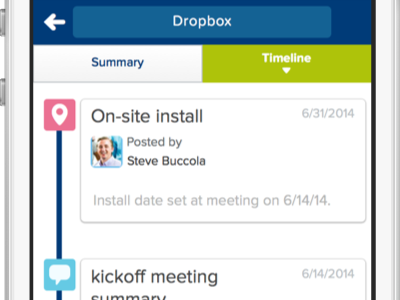 Gainsight Mobile Customer Timeline for SalesForce 1 platform customersuccess gainsight mobile design salesforce1