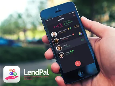 LendPal app dark finance flat ios iphone money profile table