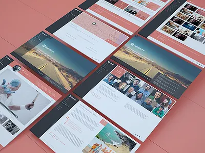 Pages Preview about clean contacts landing map minimal navigation news player profile user video