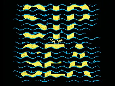 Sip for the Sea Tee 2 color apparel design drawn illustration sea sip t shirt tee type