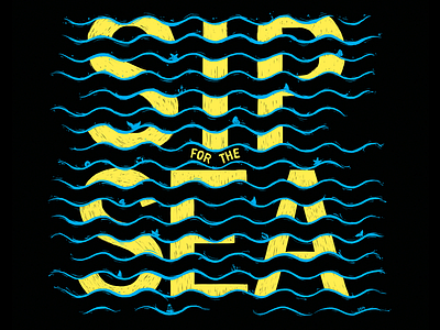 Sip for the Sea Tee 2 color apparel design drawn illustration sea sip t shirt tee type