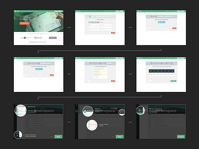Taskk Onboarding keynote layout ui wireframe