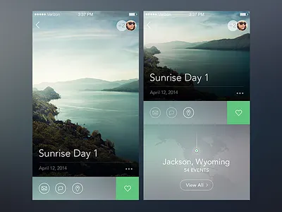 iOS Gallery States app clean data graph ios iphone layout map pin ui