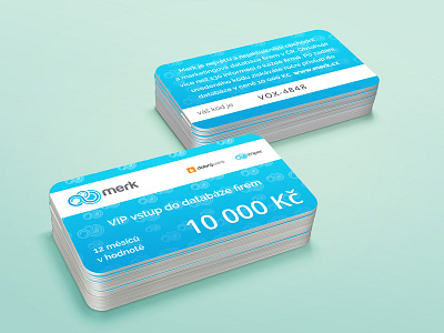 Merk Gift Cards app blue brand business card company gift mockup paper print product typography