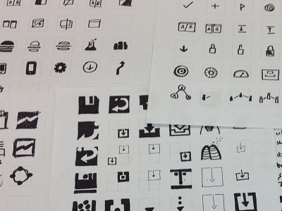 Icon Symposium icons sketches