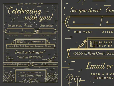 Wedding RSVP braxton coquette governor illustration minimal mountains rsvp trees wedding