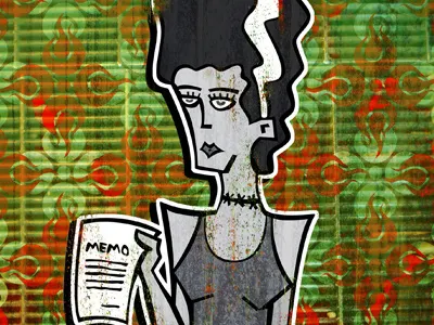 Corporate Monster (Bride of Frankenstein) bride corporate monster pattern