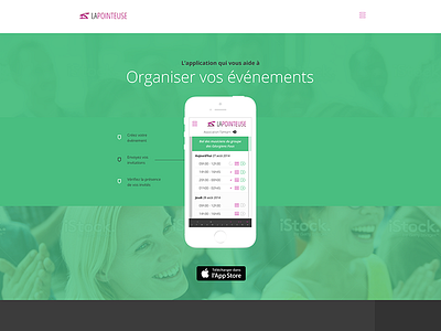 Checking tool appli application event green grey ios mobile open sans