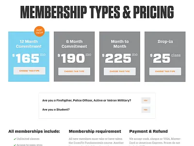 Crossfit AI Calgary sales page athletics clean crossfit gym pricing responsive sales service sports web design website