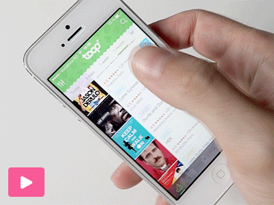 iPhone interaction preview animation flat interaction ios ios7 iphone app iphone modal list screen mobile ui ui animation ux