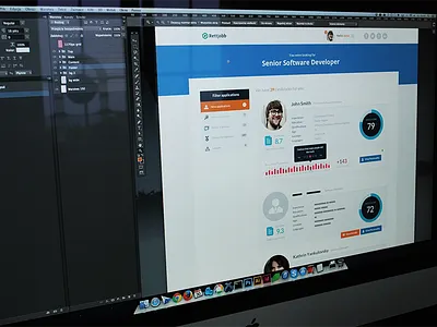 Rettjob1 design flat design job search profile search results ui ux web