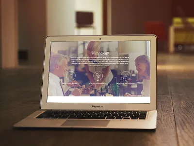 Landing page - technology app big image blurred footer hero homepage landing page minimal technology website