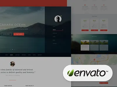 Cahara - Onepage Agency (PSD) agency flat flat ui ios7 landing page landingpage one page one page onepage ui