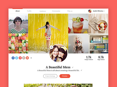 Blog Profile blog cover header network pixelmatters profile social ui ux web app webdesign
