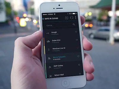 Safe In Cloud Mobile [ Main Window ] app astorino cloud concept in ios iphone mattia mobile nui safe