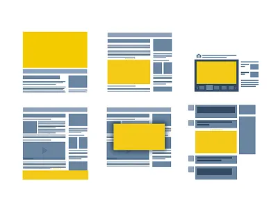 Wireframes Integration of outStream Video Ad Formats ad advertising article homepage photo video website wireframe