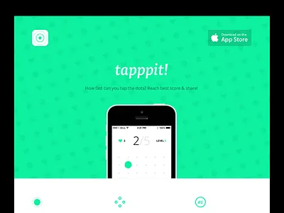 tapppit! Landing Page app features high score ios landing page phone score share tapppit