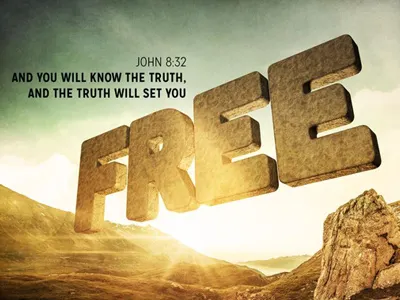 Verse of the Day: John 8:32 bible church free freedom logos bible software typography verse