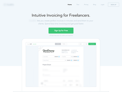 Landingpage for Webapp landingpage