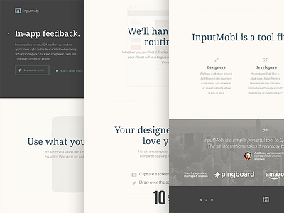Inputmobi Marketing Website Concept product responsive web