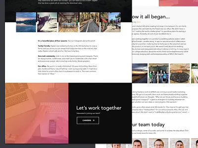 HQ About Page about hq ui ux web website