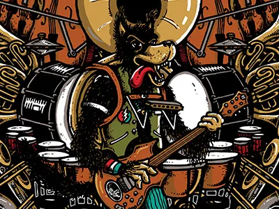 Jerry Garcia Symphonic Celebration Tour poster grateful dead hippy jerry garcia roses symphony warren haynes wolf