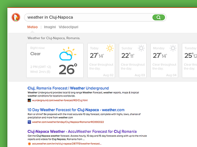 DuckDuckGo design duck engine forecast go search ui user ux weather