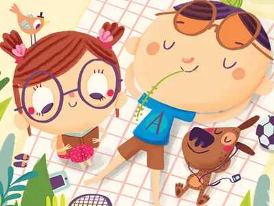 Kids Mag Cover cover digital illustration kids kids magazine