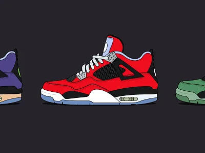 Sneaker Illustration addidas basketball dunk illustration nike red shoe slam sneakers sneaks