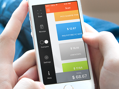 Menu app design icon ios ios 8 menu scanning user interface wip