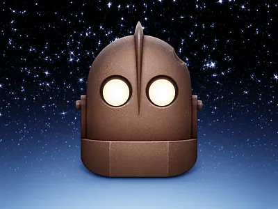 Iron Giant bolt eyes film gun icon mac metal movie robot trash