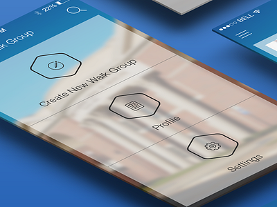 Walk Request All Screen flat. group ios ios7 iphone message profile user interface walk