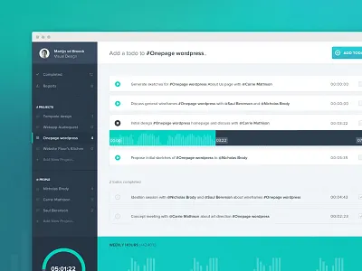 Todo and Time management analytics chart dashboard flat graph interface management stats time