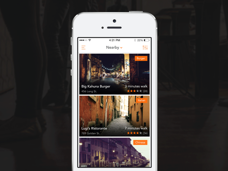 App Navigation Perspective Transform hamburger icon menu navigation nesetril organe perspective restaurants stroke icons swipe