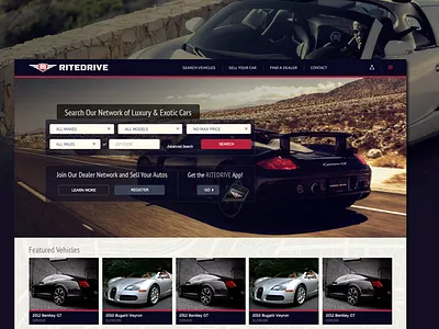 Ritedrive Site Redesign auto car luxury