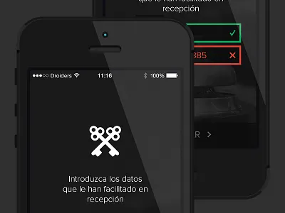 Concierge for iPhone, login process administrative concierge hotel houssing ios ios 7 ios7