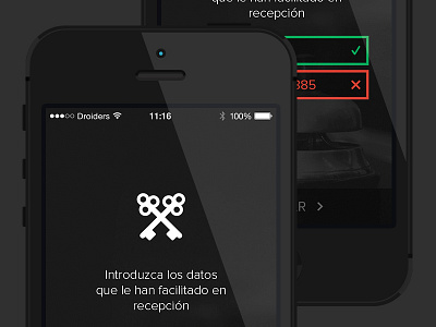 Concierge for iPhone, login process administrative concierge hotel houssing ios ios 7 ios7
