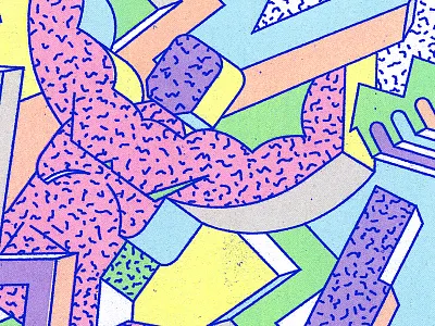 The Commonwealth Edison Substation 80s chicago deco edison geometric memphis pastel print texture