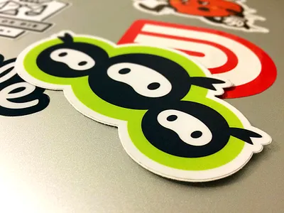 WP Ninjas Stickers branding focus lab identity logo logo design ninja wordpress