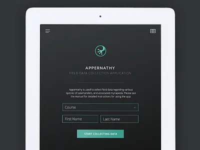 Research Application Login app clean form ios ipad login research ui