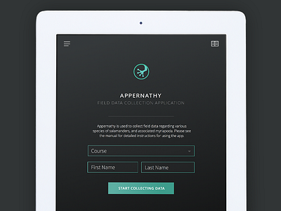 Research Application Login app clean form ios ipad login research ui