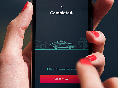 App illustration (wip) app button car completed illustrations ios7 lines road tour