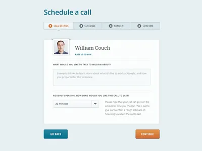 Shyne Call Schedule Steps form marketing open sans progress roboto slab steps