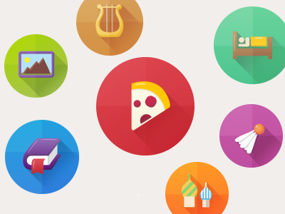 some icons app bright flat fresh icon
