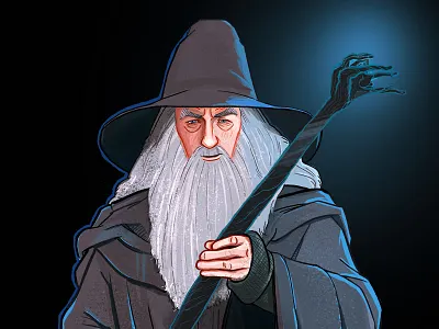 Fly, you fools gandalf illustration photoshop the lord of the rings