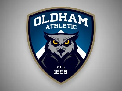Oldham Athletic shield soccer sports branding vector