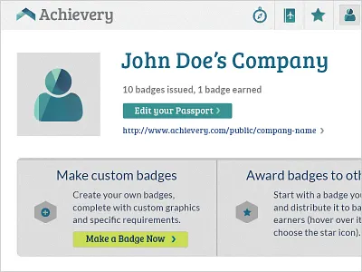 Achievery Profile UI app avatar badge button gui onboarding prism profile ui