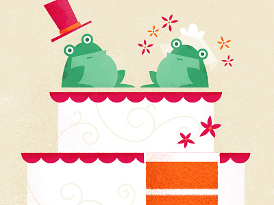 Society of Killustrators - Frog Wedding animals childrens editorial frog illustration texture wedding
