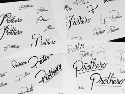 Prothero Sketches branding custom eyewear glasses handcrafted lettering logo script signature typography